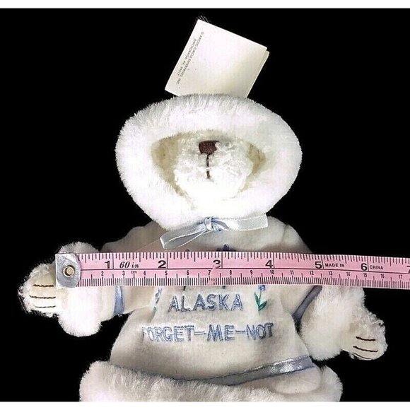 Arctic Circle Alaska Berry Patch soft plush white Bear in Hooded jacket - Picture 5 of 7